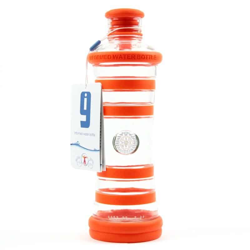 i9 Bottle Chakra- Glasflasche-informiert-und-bruchgesichert-orange